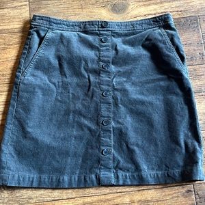 Grey J Crew Corduroy Mini Skirt